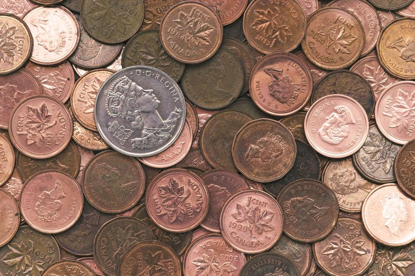 カナダは小銭の使用制限を法律で定めているというトリビア